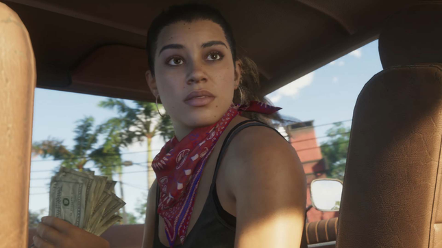 Una captura de pantalla muestra a una mujer del tráiler de GTA 6. 